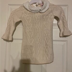 Girl size 4T Little Lass Cream Cowl Neck Sweater